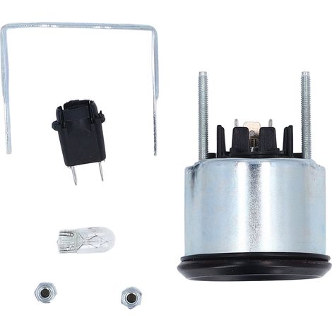 Öldruckmesser 0-5 kPa x 100 52 mm, hochpräziser Druckmesser aus Aluminiumlegierung mit LED-Hintergrundbeleuchtung 12 V (350-030-016)