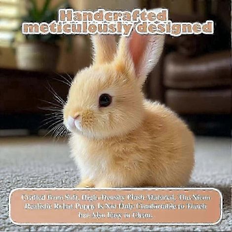 Lapin sauteur électrique, jouet lapin en peluche interactif, animal de compagnie doux à piles (1/4)