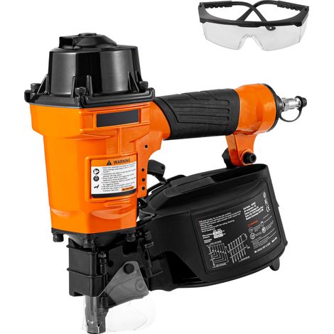 Mophorn Coil Siding Nagler MCN55 - 1 bis 2-1/4 Zoll, 15 Grad pneumatisch. 70 - 120 PSI Luftnagler für Verkleidung, Palettenverkleidung, Zaun und Terrasse.