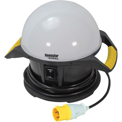 Faithfull 110v 360 Degree Task Site Light 4000L with Power Take Off FPPSLTL50L