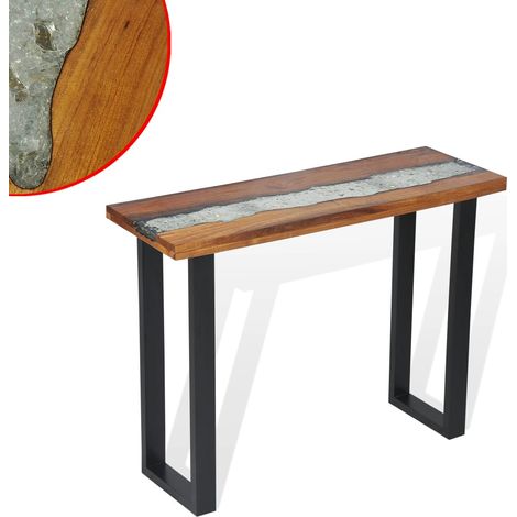 Console Table d'appoint - Meuble d'entrée Teck 100 x 35 x 75 cm BV204248 - BonneVie (1/5)