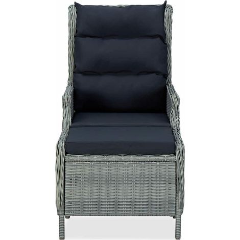 Maison Exclusive - Verstellbarer Gartensessel mit Fußhocker Poly (1/5)