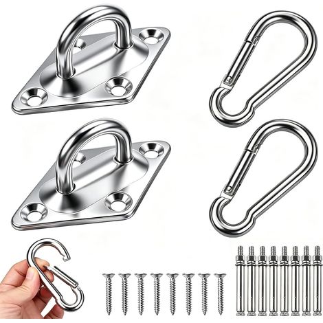 2 Pièces Pontet Inox 304 Crochet Inox M8,Charge Maximale : 200 KG (1/5)