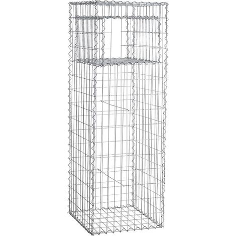 Gabione Gabionen Säule 50x50x150 cm Pfosten eckig Steinkorb Mauer Draht Gitter (1/5)