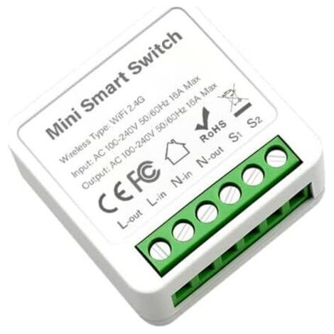 Mini commutateur WiFi intelligent TUYA Smart Switch WiFi Smart Pass-Through Boîte cachée (1/5)