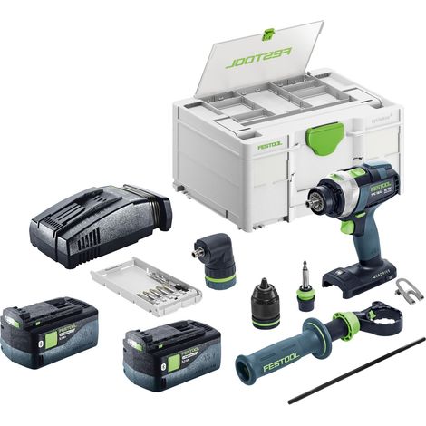 Festool TPC 18/4-Basic-Set Akku Schlagbohrschrauber 18 V 75 Nm Brushless + 2x Akku 5,0 Ah + Schnellladegerät + Systainer