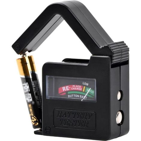 Testeur de Piles numérique, Testeur de Piles Universel, Testeur Batterie, Fonctionne sans Pile, pour AA/AAA/C/D et 9V PP3 Batteries et Piles Boutons (modèle: BT860) (1/5)