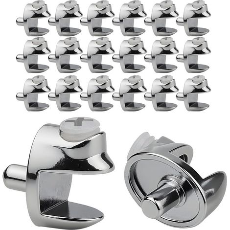 GDHZS- Support Etagere Verre Réglable Pince a Verre Pince Support en Alliage de Zinc Pinces pour Étagère pour Panneau de 3-8 mm Plaques Acryliques Tablettes (1/5)