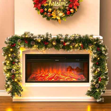 270CM Christmas Garland 50 LED Light Up Xmas Decor Hanging Rattan (1/5)