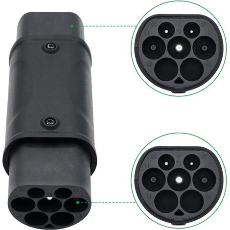 EV-Ladeadapter Typ 2 auf GBT-Adapter 32A Typ 2 IEC 62196 Typ 2 auf J1772 Typ 1 EV-Adapter 220V zum Laden von Elektroautos (Typ 2 auf GBT) (1/5)