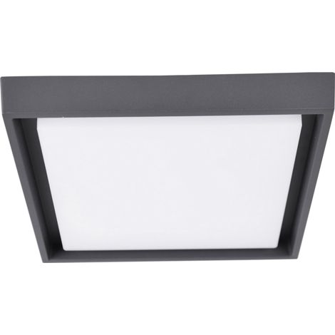 Naeve MIO Plafonnier LED carré 34 cm Anthracite 3000 K IP54 (1/5)