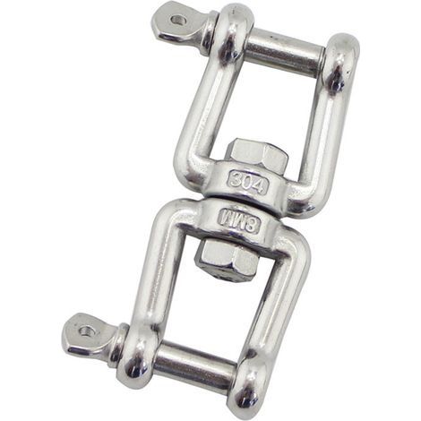 Pivotant Manille Connecteurs Suspension - MâChoires en Acier Inoxydable 304, Pivote en Toute pour Fauteuil Suspendu, BalançOire, Sac De Frappe, Yoga, Meubles Suspendus Et Divers - 2 Pcs (1/5)