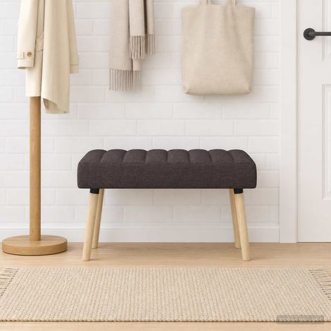 Panchina trapuntata a canale Marrone Scuro 80 x 40 x 46 cm vidaXL