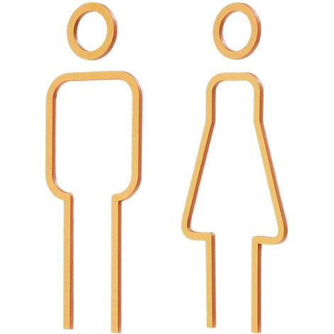 Dailygoods - Cartelli di identificazione per servizi igienici per uomini e donne (1/5)
