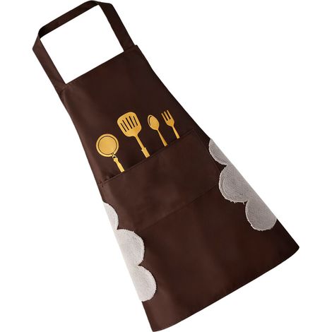 Grembiule da cucina robusto e impermeabile in PVC - Colore caffè