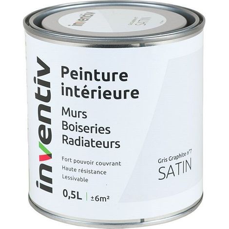 Peinture Intérieure Satinée INVENTIV - Gris Graphite 7 - 0,5L