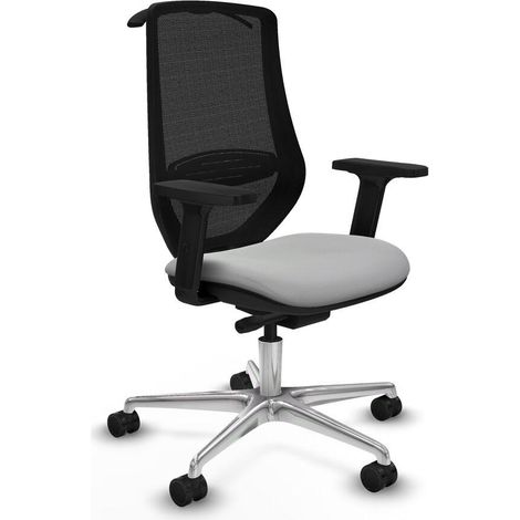 piqueras-y-crespo Mardos chaise bureau gris clair ergonomique