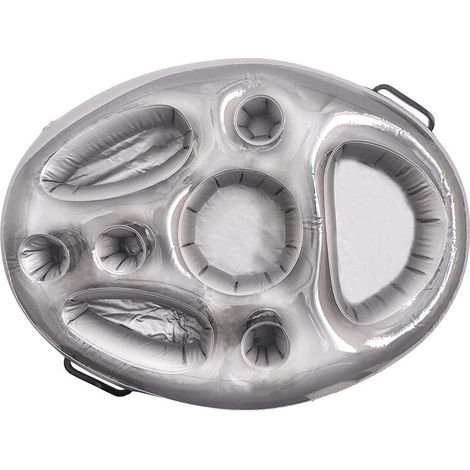 Bar de Piscine Flottant, 8 Trous Bar Flottant Piscine, Gonflables Porte-Boissons, Plateau Gonflable Bar Flottant, Bar Flottant Spa,5070cm(gris) (1/5)