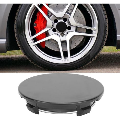 Cache Moyeu Diamètre 70 4PCS Capsules DE Centre DE Roue Capsules DE Moyeu 70 Mm DE 60 Mm DI ABS Métal avec Look Brillant et élégant pour Voiture SUV Berline (Black) (1/5)