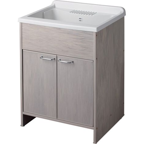 Mobile Lavatoio in PVC 60x50x85 cm 2 Ante Forlani Washouse Rovere (1/4)