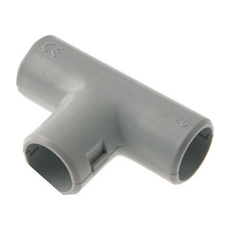 Té ouvrable pour tube - Diamètre du tube : 16 mm - Coloris : gris - Type de conditionnement : sachet - Conditionnement : 10 - GEWISS (1/2)