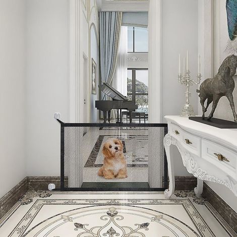 Barrière pour chien Magic Dog Gate, largeur réglable, clôture de sécurité pour animaux, filet de protection pour escalier, 18072mm (1/3)