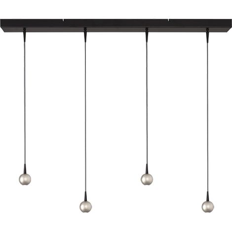 Lampe suspendue à 4 lumières Talana noir avec nickel Ø6cm DTW - 2411-05-37-100-4 (1/3)