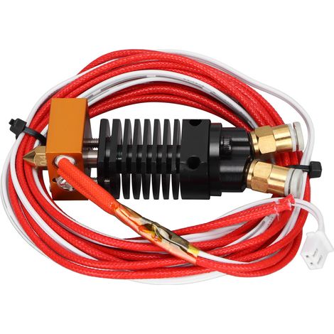 Kit d'extrudeuse 2 entrées/1 sortie en métal bicolore 12 V pour imprimante 3D Ender 3 (CR10S Pro24V), avec vis et couvercle en silicone. (1/5)