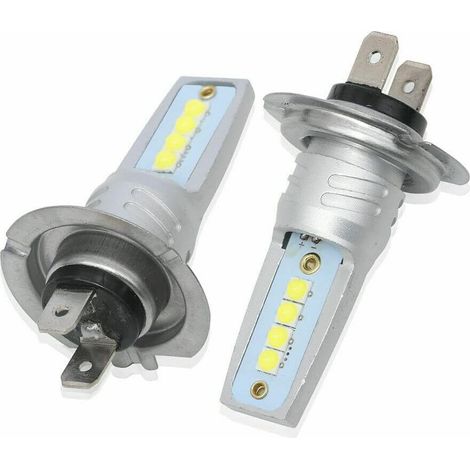 Paire d'ampoules de phares antibrouillard LED 160 W H7 pour voiture, super lumineuses 6000 K pour phares antibrouillard avant, éclairage blanc (1/5)