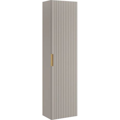 Colonna da bagno sospesa con scanalature  H140 cm Beige - ZEVARA