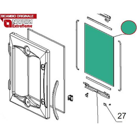 LA NORDICA - 7026102 - Vetro ricambio interno fuoco CUCINOTTA