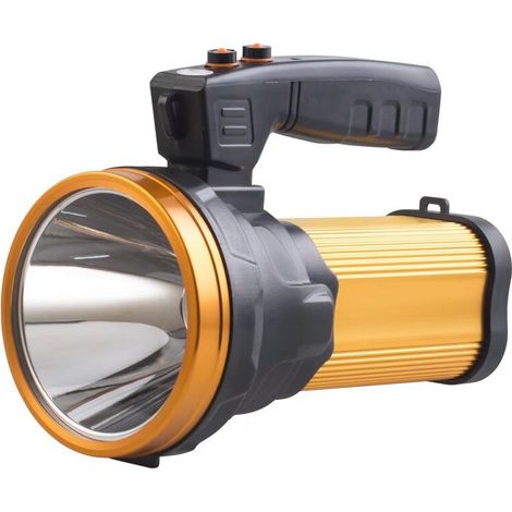 Linterna LED recargable, resistente al agua IPX4, luz portátil para acampar, 10000 mAh, foco portátil para acampar (dorado) (1/4)
