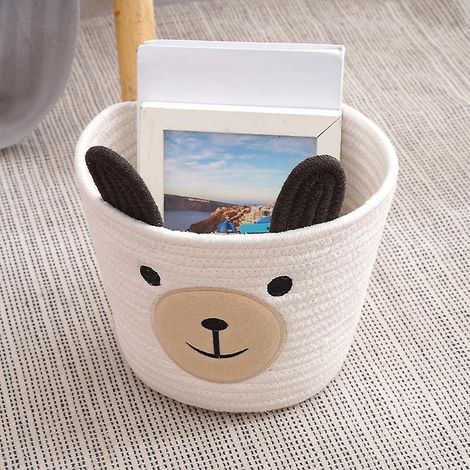 Panier de rangement pour jouets d'enfant, 29 x 25 cm, organisateur pour étagère Kallax, rangement pour chambre d'enfant - Blanc (1/5)