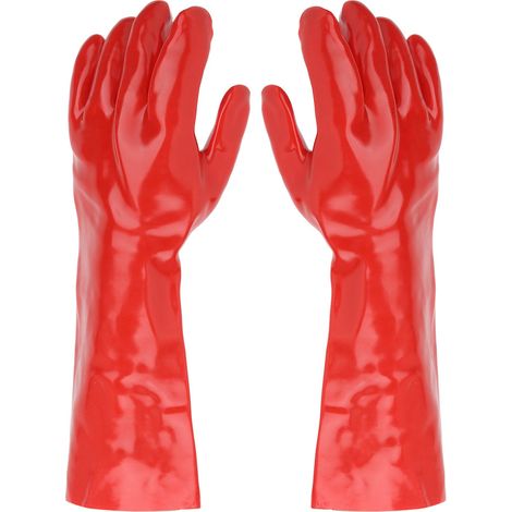 Gants longs en PVC anti-acide, alcali et huile, protection des mains pour industrie et laboratoire (1/5)