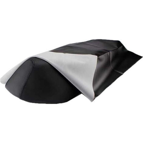 Funda para asiento de motocicleta (1 unidad), de cuero negro, universal, impermeable y resistente al desgaste, para la mayoría de motocicletas, 100 cm x 70 cm. (1/5)