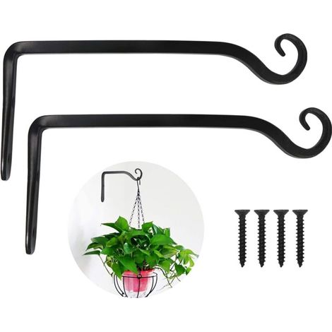Lot de 2 supports muraux pour plantes suspendus en fer 25.4 cm (1/5)
