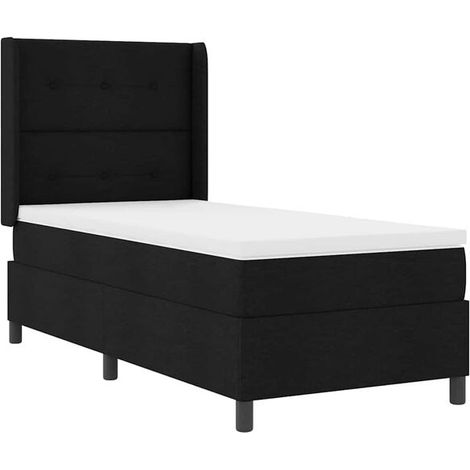 Matelas à ressorts LED avec matelas noir, dimensions 80 x 200 cm, tissu (1/5)