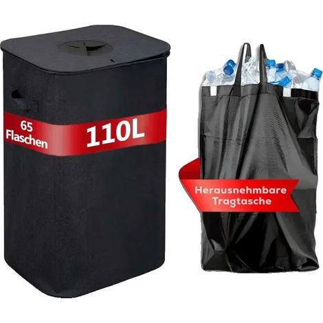 Bac de recyclage, design à double compartiment, construction étanche, ZYL-HEI-100L-2 (1/2)