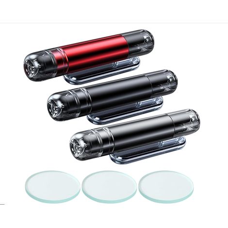 3 Pièces Marteau Brise Vitre Voiture, Brise Vitre 2-en-1 pour Urgence Auto, Noir/Rouge/Gris (1/5)