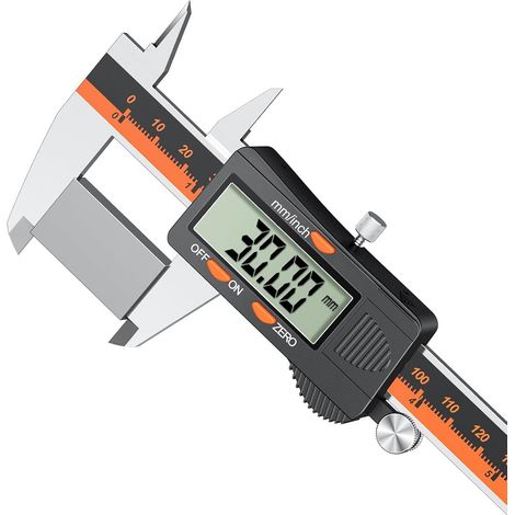 Pied à Coulisse Numérique, 150 mm Micromètre Electronique Pied à Coulisse, Outils de Mesure Pied à Coulisse Avec Conversion MM/Pouce Haute Précision