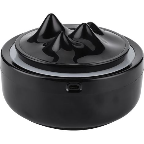 Mini humidificateur, veilleuse créative, humidificateur d'aromathérapie, purificateur d'air pour la maison, humidificateur en forme de montagne, noir, alimenté par USB. (1/5)