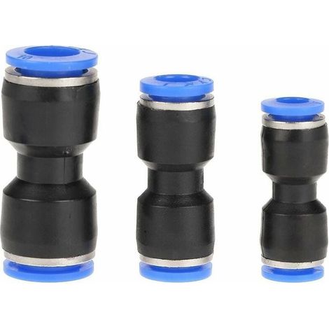 30 pcs Raccords Pneumatiques Droit 10mm 8mm 6mm Raccords de Tuyaux Push Connecteur Droit Pneumatique Raccords de Fixation à Dégagement Rapide (1/4)