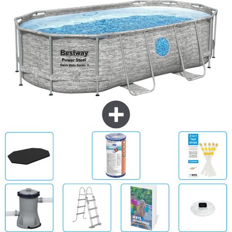 Bestway Power Steel Oval - 427x250x100 cm - 8-teilig  S622 (1/4)