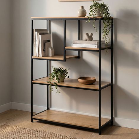 Bibliothèque bois et métal 100 cm Télio  - TELIO (1/5)