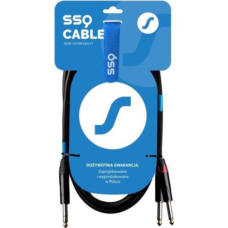 Cable estéreo con conectores jack SSQ JSJM2 - 2 conectores jack mono de 2 metros