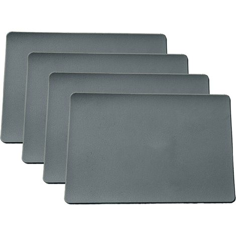 Lot de 4 sets de table en cuir bleu (rectangulaires) 45 x 30 cm, épaisseur 2 mm (1/5)
