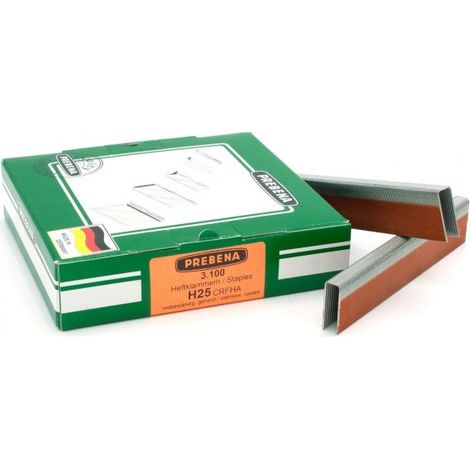 Heftklammern 92 25mm rostfrei Prebena H 3GP-H40 Bostitch SL5035 SB156SL SL1838BC SB-Caps KL-22 3,1M"-"EN11800