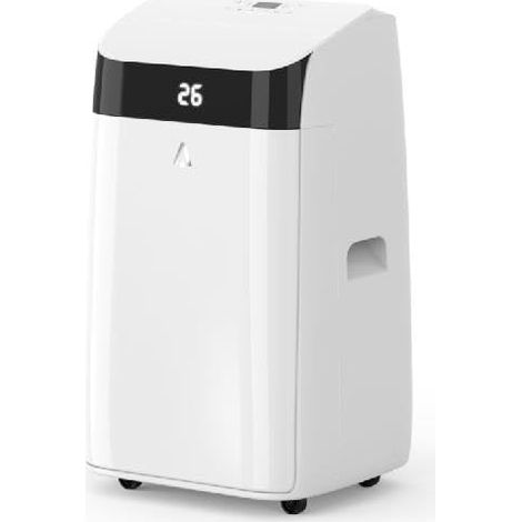 10000 BTU Climatiseur Mobile Silencieux, Limatiseur Portable 4 Fonctions Refroidissement/Déshumidification/Ventilation/Suivi, Télécommande(Blanc)