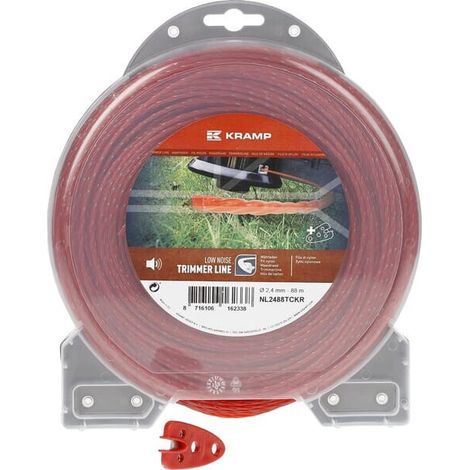 Filo decespugliatore diametro 2.4 mm 88m elicoidale silenzioso rosso UNIVERSALE NL2488TCKR