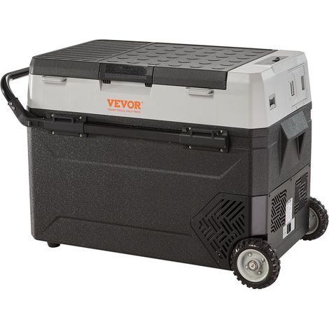 Glacière Électrique Réfrigérateur Congélateur Double Zone -20°C à 10°C 53L 12/24V 100-240V pour Camping Camion Bateau (1/5)